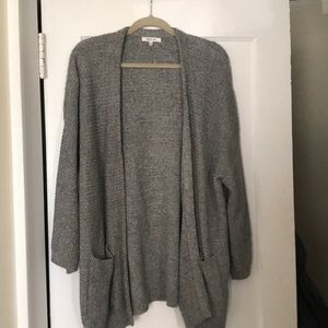Madewell gray sweater with tassels